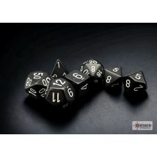 Chessex Opaque Polyhedral 7-Die Sets - Black/white