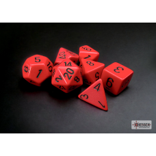 Chessex Opaque Polyhedral 7-Die Sets - Red/black