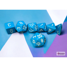 Chessex Opaque Polyhedral 7-Die Sets - Blue/white