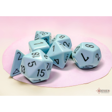 Chessex Opaque Pastel Blue/black Polyhedral 7-Die Set