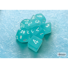 Chessex Frosted Polyhedral Teal/white 7-Die Set