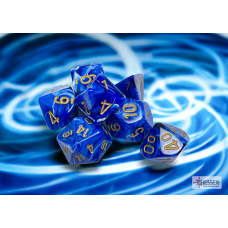 Chessex Vortex Polyhedral Blue/gold Die Set