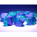 Gemini Blue-Blue/light blue Luminary Set of Ten d10s