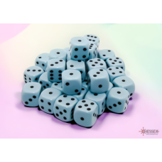 Chessex Opaque Pastel 12mm d6 Blue/black Dice Block