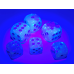 Chessex Gemini 12mm Pearl Turquoise-White/blue Luminary  d6 Dice Block