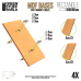 MDF Bases - Rectangle 100x50mm