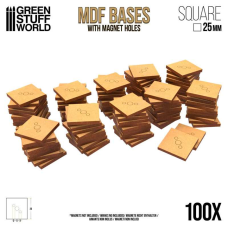 MDF Bases - Square 25mm (Pack x100)