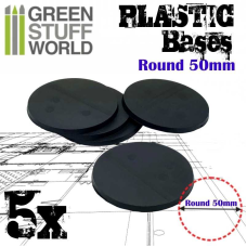 Plastic Bases - Round 50mm Black