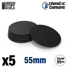 Plastic Bases - Round 55mm Black