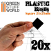 Plastic Square Bases 25x25 mm