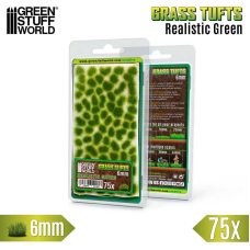 Static Grass Tufts 6 mm - Realistic Green