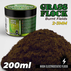 Static Grass Flock 2-3mm - BURNT FIELDS -200ml