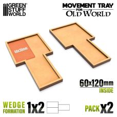 MDF Movement Trays - 1x2 - 60x120mm